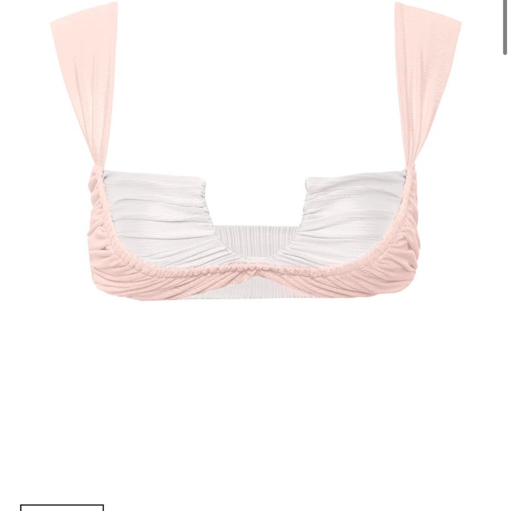 Elegant Pink and White Bikini Set